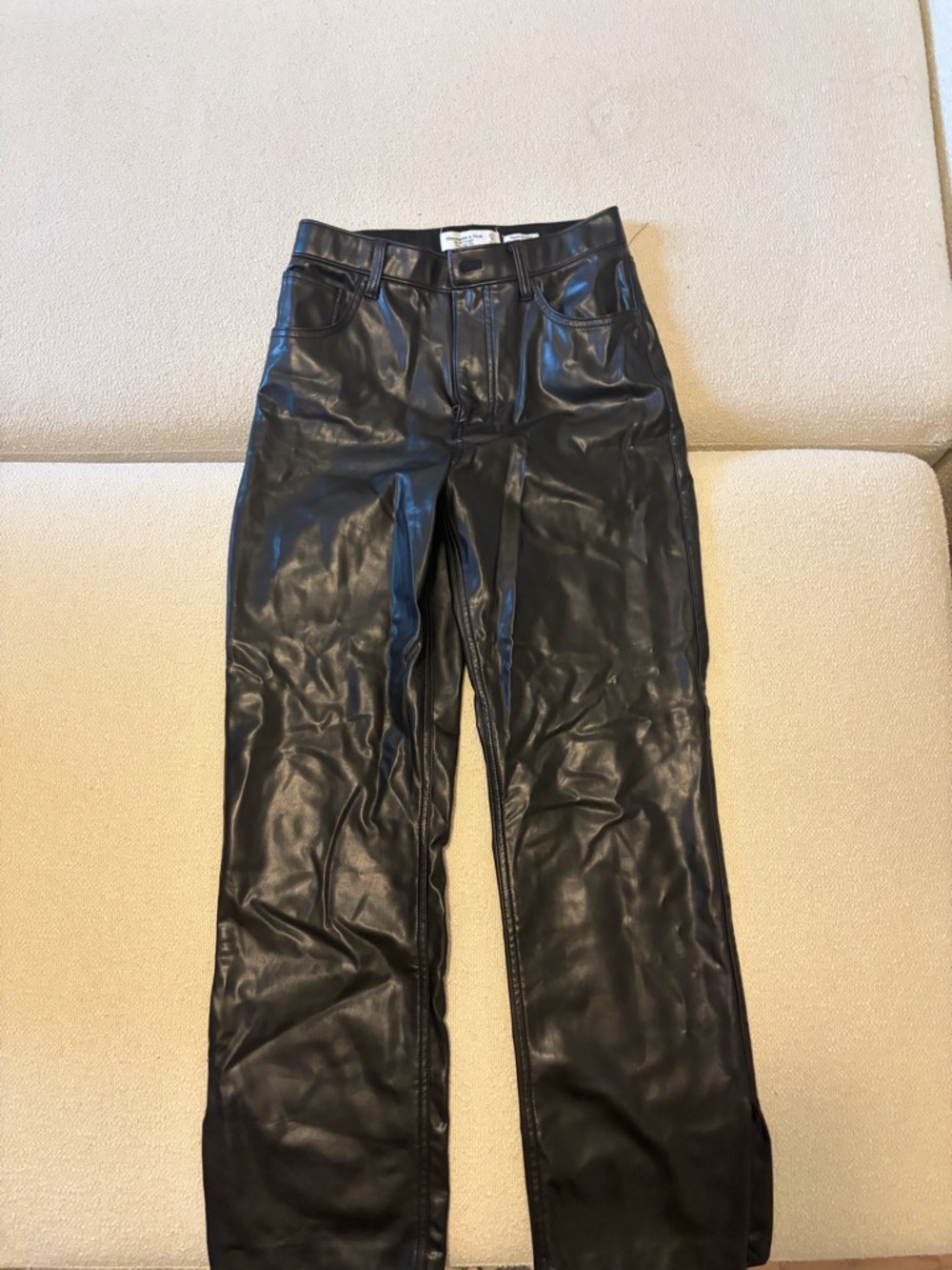 Abercrombie & Fitch Black Vegan Leather Pants